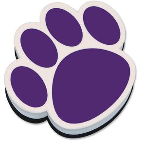 Ashley-10005 Paw Shaped Magnetic Whiteboard Eraser, Purple