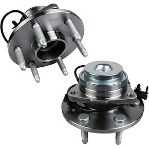 Autoround 515097 [2WD] Pair 2 Front Wheel Bearing and Hub Assembly Compatible with 2WD Cadillac Escalade ESV, Chevy Tahoe Silverado 1500, Chevrolet Avalanche Suburban 1500, GMC Yukon (XL 1500) W/ABS