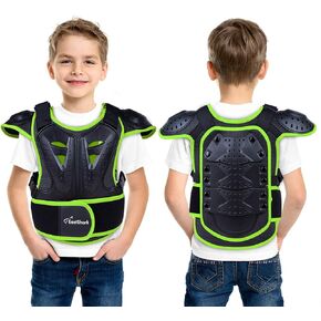 Seahouse Children Bicycle Motorcycle Armor Vest Back Protector Men's Armored Street Racing Jacket+1pc RANDOM bandana (Red, M)