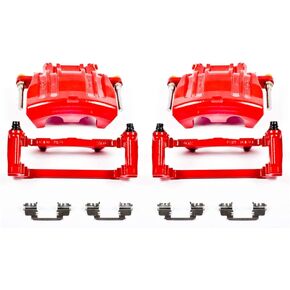 Power Stop Front S5016A Pair of High-Temp Red Powder Coated Calipers