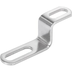 Motoforti 20mm 30mm 0.8" 1.18" Motorcycle Exhaust Pipe Bracket Z Shape Muffler Mounting Clamp Stainless Steel Silver Tone