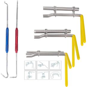 3mirrors Hydraulic Seal Installation Tools & Hook and Pick Tool Set U-Cup Rod Seal Installation Tool Kits Hydraulic Cylinder Piston Repair Seal Kit with Oil seal hook 5-PCS