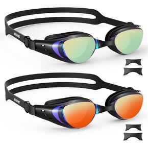 Aegend Swim Goggles 2 Pack Swimming Goggles for Men Women Adult Youth No Leaking