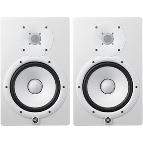 YAMAHA HS8 8-Inch Powered Studio Monitor (White, 2-Pack) Bundle (2 Items)