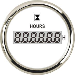 52MM 2" Hour Meter Gauge Red Backlight for Marine Boat 9-32V Waterproof