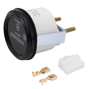 Hour Meter, 6 Digit Accurate Round Quartz Hour Meter Gauge Tester for Boat Car Truck Engine