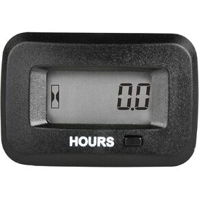 Digital LED Hour Meter Gauge AC/DC 5V to277V Voltage,Resettable Maintenance Interval Data Storage Waterproof Design for Small Engines,Such as Lawn Mower,Generator,Air Compressor,Motorcycle