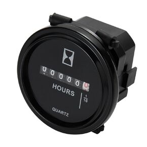 Jayron AC 110V to 250V Round Quartz Hour Meter Gauge,Mechanical Hour Meter,Waterproof for Boat Engine Riding Lawn Mower Tractor Crawler Dozer UTV Golf Cart