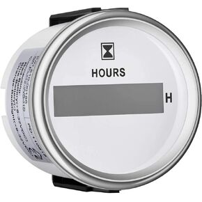 52MM 2" Marine Hour Meter Waterproof Hour Gauge 9-32V Red Backlight for Boat Car Machine