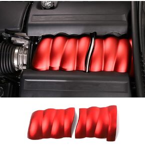 LLKUANG Car Intake Manifold Cover Molding Kit Compatible with Chevrolet Corvette C6 2005-2013,Aluminum Alloy Engine Compartment Intake Manifold Decoration Accessories,2PCS