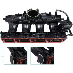 (OEM Parts) Engine Intake Manifold (2.0L L4) Assembly with MAP Sensor for Audi A3 Q3 TT, Volkswagen VW CC Beetle EOS GTI Jetta Passat Tiguan 2008-2018, 06J133201BD 06J133201BH 06J133201AS
