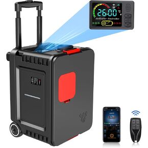 سخان ديزل hcalory 8 كيلو وات، سخان هواء ديزل محمول الكل في واحد 110 فولت تيار متردد و12 فولت 24 فولت تيار مستمر، سخان انتظار مع تحكم بلوتوث وشاشة LCD، يدعم خزان الوقود 5 لتر للسيارة والشاحنة والقارب والمركبات الترفيهية والمعسكرات in Kuwait