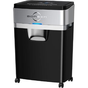 BONSEN Paper Shredder, 20-Sheet 60 Mins Nonstop Heavy Duty Paper Shredder for Office, 60dB Ultra Quiet Cross-Cut Shredder with 6.6 Gals Basket, Anti-Jam CD and Credit Shredder for Home Office (S3104)