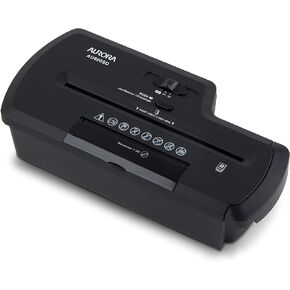 Aurora 8-Sheet Strip-Cut Paper, CD and Credit Card Shredder Basket