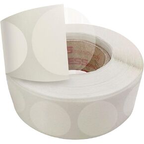 MESS Clear Round Labels (500/Roll, 1.5 Inch) Clear Round Stickers - Clear Labels and Wafer Tab Seals - Envelope Seal Stickers - Clear Stickers Circle Labels, Transparent Sealing Dots, Envelope Sealer