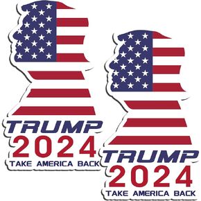 Trump Stickers and Decals(2 Pack), Trump Pissing on Biden Harris Bumper Sticker, Trump 2024 Funny Vinyl Stickers for Car, Truck, House, Windows, Laptop, Great Gift for Any Patriot