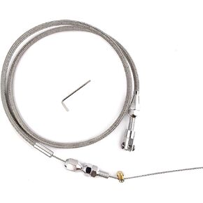 36" Braided Stainless Steel Engine Throttle Gas Cable Kit Compatible with 97-07 Chevrolet/Chevy LS1 Engine 4.8L 5.3L 5.7L 6.0L