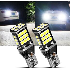 Auxbeam 912 921 LED Backup Light Bulbs, Canbus Error Free T15 W16W 912 LED Bulb Replacement for Back Up Lights Reverse Lights, 6000K White, Pack of 2