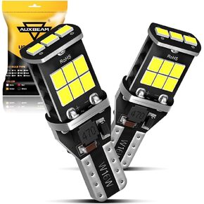 Auxbeam T15 Led Light Bulb 921 LED Bulb W16W 800LM HID White for Backup Reverse Lights (Pack of 2) Upgrade