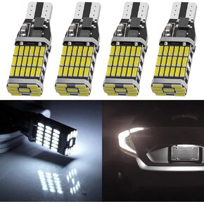 4 PCS Super Bright 921 LED Reverse Lights, Error Free 45SMD-4014 Chipsets, 921 912 906 W16W T15 LED Bulbs for Car Truck Backup Reverse Ligh (Blue)