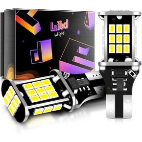 LUYED 3200 Lumens 921 LED Bulb for Backup Light Reverse Lights Ultra High Power 3020 30-SMD Chipsets 912 906 T15 W16W Bulb,6500K White(New Upgrade,Pack of 2)
