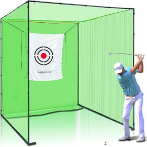 Gagalileo (Brand) Outdoor Indoor Backyard Use Premium Quality Real Golf Cages Green Net Systems