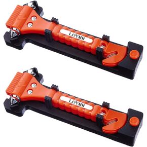 2 PCS Car Safety Hammer, Window Breaker Seatbelt Cutter, Glass Breaker,Car Window Glass Hammer Breaker and Auto Safety Seatbelt Cutter 2-in-1 Rescue Disaster Escape Tool
