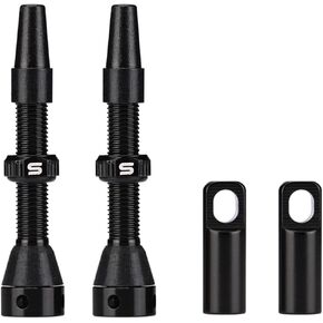 Tubeless Value Stems 40mm LITEONE Premium No Leak Tubeless Presta Valve Stems Kits with Integrated Value Core Remover Tool and Valve Stem Caps Fit Most Bicycle Tubeless Rims Pair Black