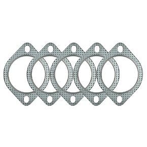 2-Bolt Exhaust Flange Gasket Turbo/Manifold/Header Down/Dump Pipe Flange, High Temperature Graphite for Headers, Catback, Axleback, MLSG High Temp Exhaust Gasket (5-Pack) (2-7/16" (62mm)