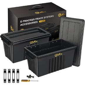 2 Pack E-Track Basket| E Track Box Storage Bin for E-Track Accessories for Enclosed Trailer -Etrack System for Tool Organizer | E track Hanging Basket for Workshop, & Garage -Storage e Track Organizer