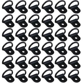 Black D Rings Anchor Lashing Ring, D-Ring Tie Downs, for Car Truck Trailer Cargo RV Boats (Black 36 Pcs) (Black 18 Pcs)