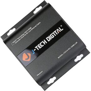 J-Tech Digital HDbitT Series ONE to Many Connection Ultra HD 4K HDMI Extender Over TCP/IP Ethernet/Over Single Cat5e/cat6 Cable Ultra HD 4K HDMI1.4 with IR Remote - Up to 400 Ft (RX Only)