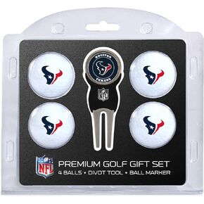 Team Golf NFL Regulation Size Golf Balls (4 Count) & Divot Tool with Removable Double-Sided Magnetic Marker