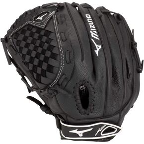 Mizuno Prospect Fastpitch Softball GPL1250F2 Utility 312590 Gloves, Size 12.5, Black