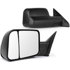 SCITOO Towing Mirrors fit 2009-2016 for Dodge for Ram 1500 2010-2016 for Ram 2500 3500 with Power Heated Temperature Sensor Amber Turn Signal Puddle Manual Folding and Flip up Features