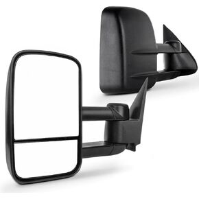 SCITOO Tow Mirrors Compatible with 1988-1998 for Chevy for Silverado for GMC for Sierra 1500 2500 3500 Truck Black Towing Mirrors with Power Left Right Side