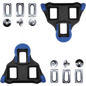 Bicycle Cleat Set Self-Locking 2 Degree Float Road Bike Cycling Pedal Plate Cleats Fit for Compatible with Shimano sh-12 SPD-sl Shoes (Blue, 2 Degree)