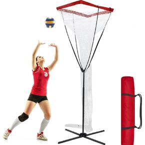 Liliful Volleyball Training Equipment Volleyball Setter Trainer Net with Sturdy Rubber Footed Base Adjustable Height Volleyball Practice Net Station for Indoor Outdoor Practice Hitting Spiking Serving