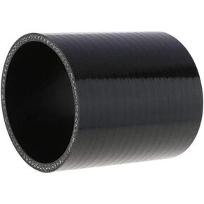 ID 2.75" (70mm) Straight Silicone Coupler, Length 3" (76mm), 4-Ply Reinforced Wall 0.2" (5mm) Black