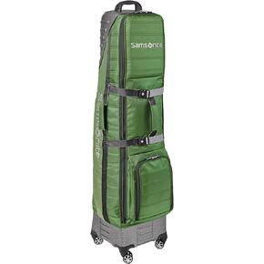 Samsonite "The Protector Hardside and Softisde Golf Travel Bag with Shark Wheels, Waterproof Exterior, Black
