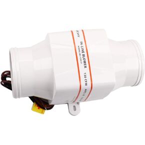 aqxreight - In-Line Blower, 3inch 12V/24V In-Line Marine Bilge Air Blower Mute Strong Ventilation Fan for Yacht Boat RV(24V)