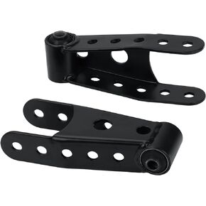 2" Suspension Rear Lowering Shackles Drop Shackle Kit 6400 Compatible with Ford F150 Dodge Ram Chevy Silverado Tahoe GMC Sierra Yukon