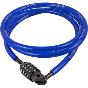 Weatherproof Straight Security Cable Lock (5ft to 25ft Lengths) with Resettable Combination, Anti-Theft Protection for Kayak, Bike, Paddleboard, Scooter, Equipment, Bicycles and More 5ft