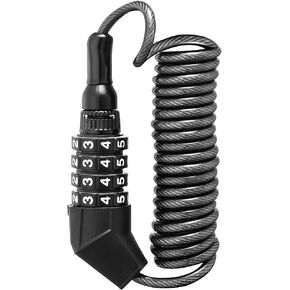ROCKBROS Motorcycle Helmet Lock Bike Cable Lock Lightweight Bike Lock Combination Small Bicycle Lock Resettable Bike Wheel Lock for Strollers, Luggage