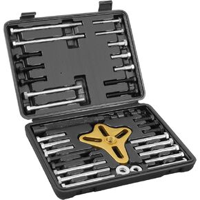 Steering Wheel Puller, 46 Pieces Harmonic Balancer Puller Set, Flywheel Puller, Crankshaft Pulley Removal Tool, Compatible with Trucks, Cars, SUVs in Kuwait