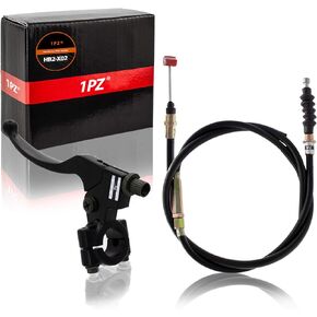 1PZ HB2-X02 7/8'' Handlebar Left Clutch Lever and Clutch Cable with Adjuster Replacement for 50cc 70cc 90cc 110cc 125cc Honda Yamaha Kawasaki TaoTao SSR Apollo Dirt Pit Bike Motor