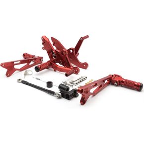 Krace Motorcycle Rearsets Fit For Honda Grom MSX125 2017 2018 2019 2020 2021 Rear Set Footrests Brake Shift Pedals Fully Adjustable Foot Boards
