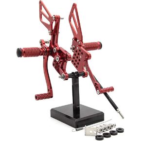 Motorcycle Rearset Foot Pegs Rear Set Footrests Fully Adjustable Foot Boards Compatible for GSXR750 GSXR600 1996-2005,GSXR1000 2000-2004,SV650 SV650S SV1000 SV1000S 1998-2014