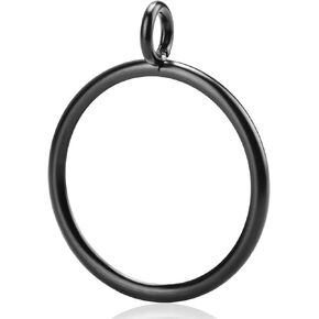 30 PCS 1.5-Inch Black Curtain Rings for Curtain Rod, This Black Eyelet Drapery Rings Can Fit Up to 1.4-Inch Curtains Rod