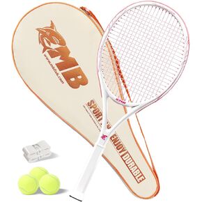 MBFISH Tennis Racket - Super Value Set with Durable Strings, Comfortable Handle, 27'' Tennis Racquet for Adults, Includes 3 Tennis Balls, 2 Overgrips and 1 Tennis Bag